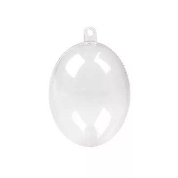   Átlátszó műanyag tojás 4,5x6 cm 2 részes - Transparent (120 db-os csomagolás)