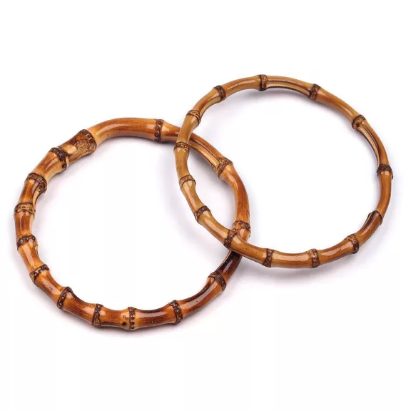 Bambusz táskafül Ø15 cm - 1 sötét bambusz (20 db-os csomagolás) Bambusz táskafül Ø15 cm - 1 sötét bambusz (20 db-os csomagolás)