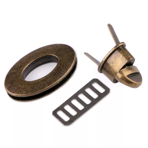 Fém táska zár 23x37 mm forgó kapocs