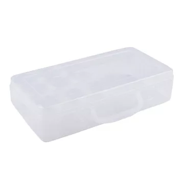   Műanyag doboz 130x26x6 cm tégelyekkel - Transparent (1 db-os csomagolás)