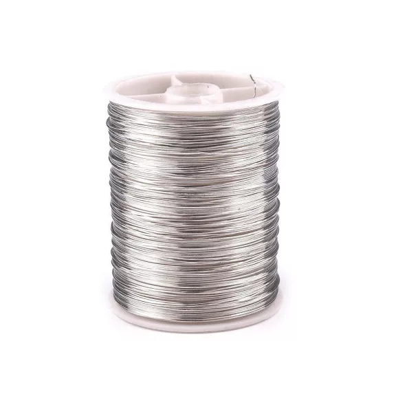 Dekorációs drót réz Ø0,3 mm, 10 m tekercs - 3 ezüst vil. (30 db-os csomagolás) Dekorációs drót réz Ø0,3 mm, 10 m tekercs - 3 ezüst vil. (30 db-os csomagolás)