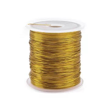   Dekorációs drót réz Ø0,3 mm, 10 m tekercs - 2 arany (30 db-os csomagolás)