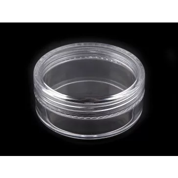   Műanyag doboz 5x2 cm csavaros - Transparent (6 db-os csomagolás)