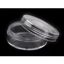 Műanyag doboz 5x2 cm csavaros - Transparent (6 db-os csomagolás) Műanyag doboz 5x2 cm csavaros - Transparent (6 db-os csomagolás)