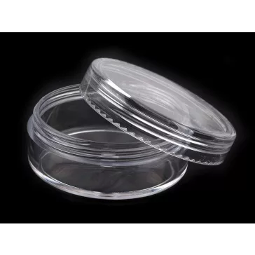   Műanyag doboz 5x2 cm csavaros - Transparent (6 db-os csomagolás)