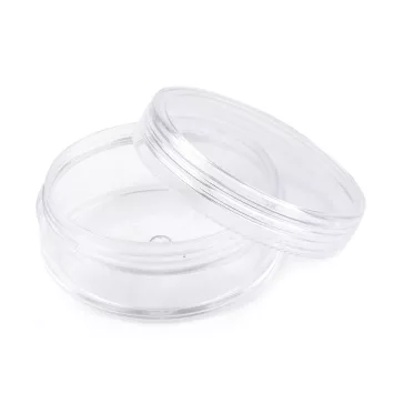   Műanyag doboz 5x2 cm csavaros - Transparent (60 db-os csomagolás)