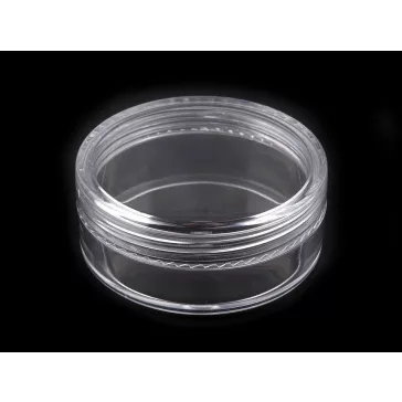   Műanyag doboz 5x2 cm csavaros - Transparent (60 db-os csomagolás)