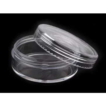   Műanyag doboz 5x2 cm csavaros - Transparent (60 db-os csomagolás)