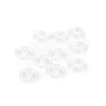   Felvarrható műanyag patent / összenyomható gomb Ø25 mm - 1 átlátszó (500 pr)