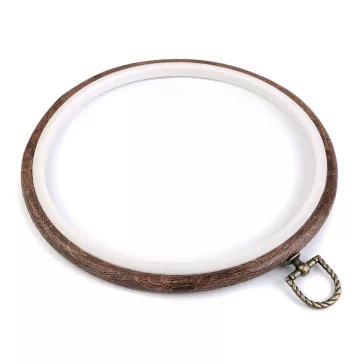  Hímzőkeret / akasztós Ø20 cm - barna (5 db-os csomagolás)