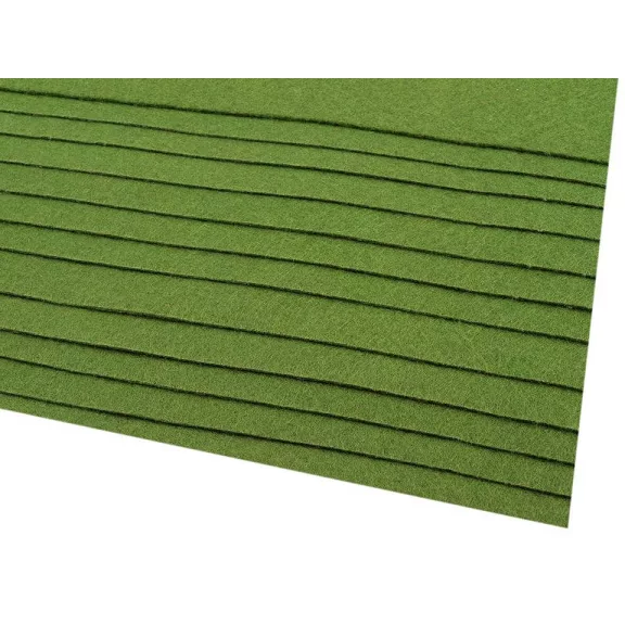Dekoratív filc textilből / puha filc 20x30 cm - 17 (F23) zöld (48 db-os csomagolás) Dekoratív filc textilből / puha filc 20x30 cm - 17 (F23) zöld (48 db-os csomagolás)