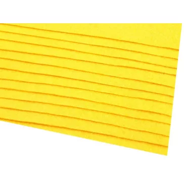  Dekoratív filc textilből / puha filc 20x30 cm - 22 (F37) sárga (12 db-os csomagolás)