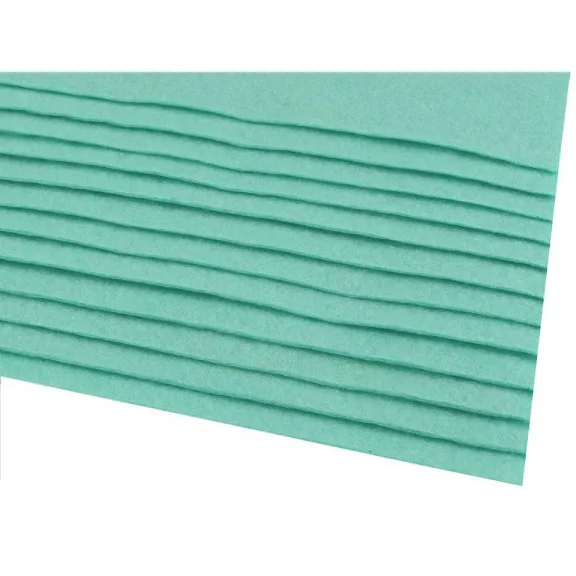 Dekoratív filc textilből / puha filc 20x30 cm - 33 (F71) türkiszzöld (48 db-os csomagolás) Dekoratív filc textilből / puha filc 20x30 cm - 33 (F71) türkiszzöld (48 db-os csomagolás)