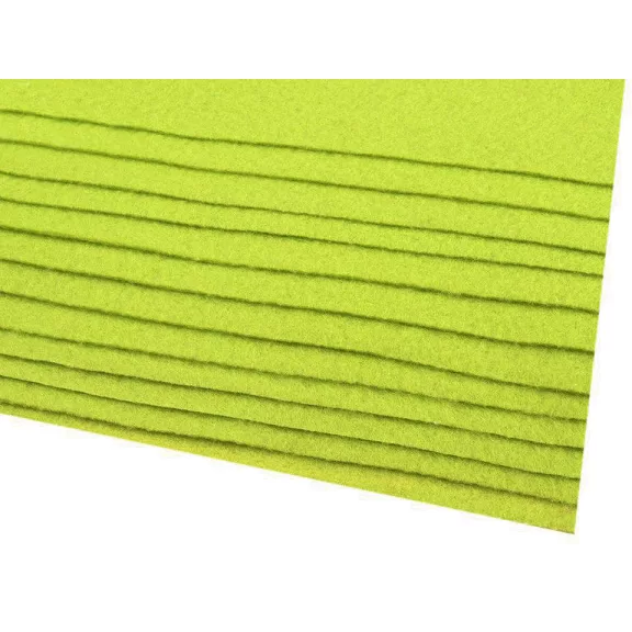 Dekoratív filc textilből / puha filc 20x30 cm - 47 (F18) limezöld (2 db-os csomagolás) Dekoratív filc textilből / puha filc 20x30 cm - 47 (F18) limezöld (2 db-os csomagolás)