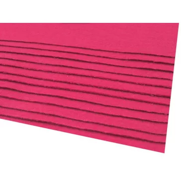   Dekoratív filc textilből / puha filc 20x30 cm - 5 (F13) málnás (12 db-os csomagolás)