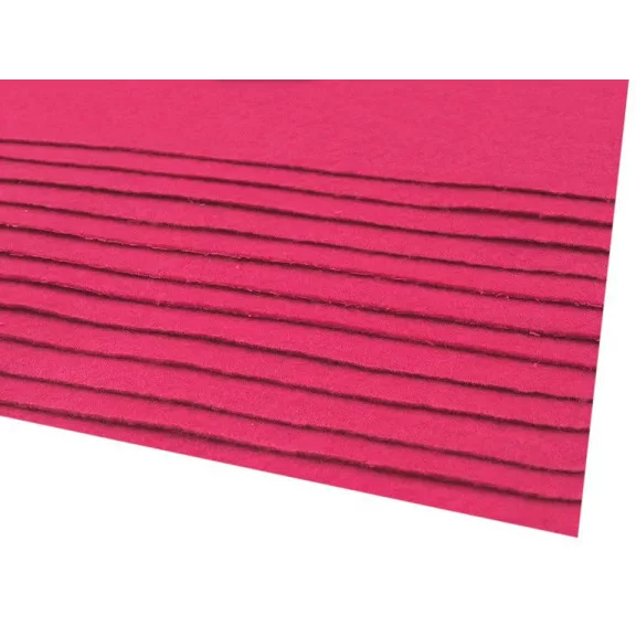 Dekoratív filc textilből / puha filc 20x30 cm - 5 (F13) málnás (48 db-os csomagolás) Dekoratív filc textilből / puha filc 20x30 cm - 5 (F13) málnás (48 db-os csomagolás)