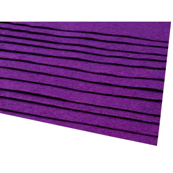 Dekoratív filc textilből / puha filc 20x30 cm - 10 (F55) lila (12 db-os csomagolás) Dekoratív filc textilből / puha filc 20x30 cm - 10 (F55) lila (12 db-os csomagolás)