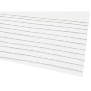   Dekoratív filc textilből / puha filc 20x30 cm - 11 (F31) fehér gyöngyös (12 db-os csomagolás)