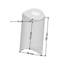 Műanyag doboz akasztható 9x15 cm - Transparent (500 db-os csomagolás)