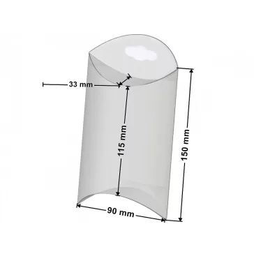  Műanyag doboz akasztható 9x15 cm - Transparent (500 db-os csomagolás)