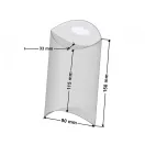 Műanyag doboz akasztható 9x15 cm - Transparent (5 db-os csomagolás) Műanyag doboz akasztható 9x15 cm - Transparent (5 db-os csomagolás)
