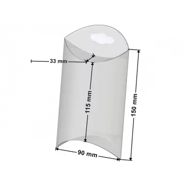   Műanyag doboz akasztható 9x15 cm - Transparent (5 db-os csomagolás)