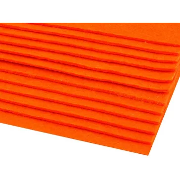   Filc anyag 20x30 cm - 2 (F59) narancssárga reflex (12 db-os csomagolás)