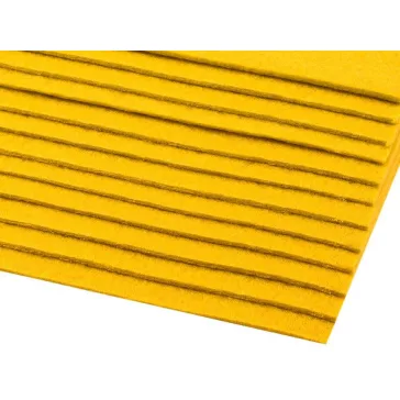   Filc anyag 20x30 cm - 9 (F37) tojássárgás (12 db-os csomagolás)