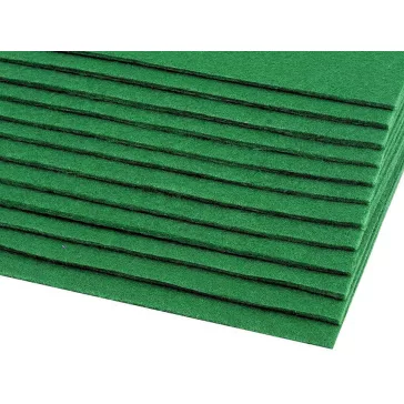   Filc anyag 20x30 cm - 25 (F27) zöld karácsonyi (12 db-os csomagolás)