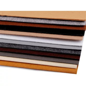   Filc anyag 20x30 cm - 6 mix természet (12 db-os csomagolás)