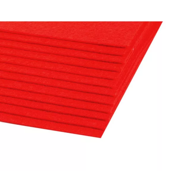 Filc anyag 20x30 cm - 7 (F01) piros (12 db-os csomagolás) Filc anyag 20x30 cm - 7 (F01) piros (12 db-os csomagolás)