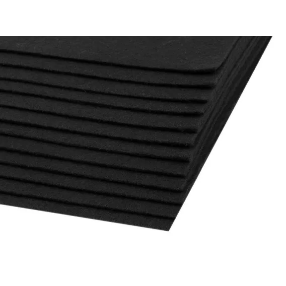 Filc anyag 20x30 cm - 10 (F77) fekete (12 db-os csomagolás) Filc anyag 20x30 cm - 10 (F77) fekete (12 db-os csomagolás)