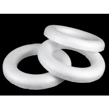   Polisztirén koszorú Ø19 cm - 1 fehér (1 db-os csomagolás)