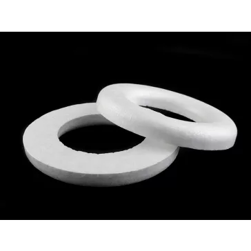   Polisztirén koszorú Ø19 cm - 1 fehér (1 db-os csomagolás)