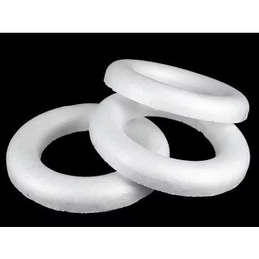   Polisztirén koszorú Ø19 cm - 1 fehér (10 db-os csomagolás)