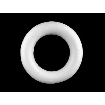   Polisztirén koszorú Ø19 cm - 1 fehér (80 db-os csomagolás)