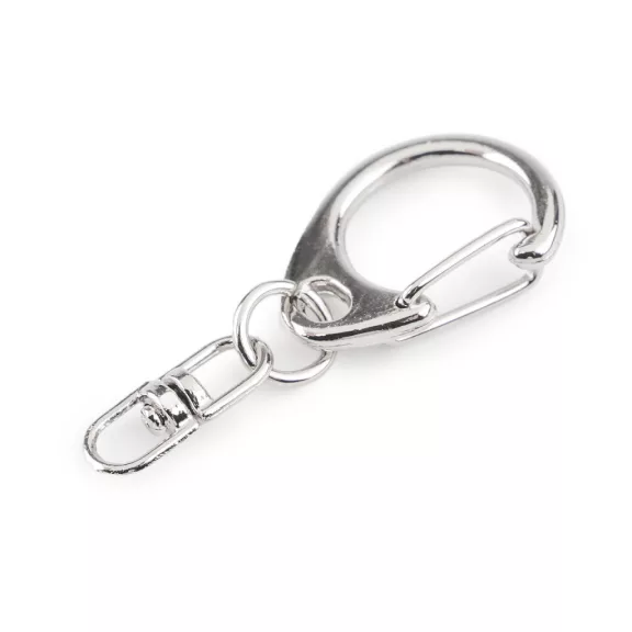 Fém forgós karabíner 18x40 mm - 1 nikkel (300 db-os csomagolás) Fém forgós karabíner 18x40 mm - 1 nikkel (300 db-os csomagolás)