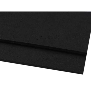 Habgumi Moosgummi 20x30 cm - 12 fekete (2 db-os csomagolás)