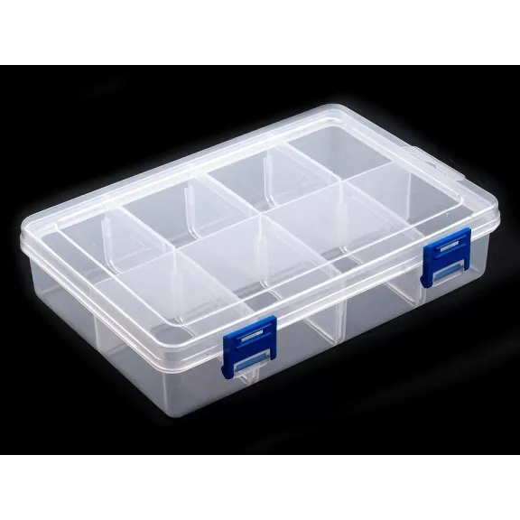 Műanyag rekeszes doboz13,5x20x4,6 cm - Transparent (3 db-os csomagolás) Műanyag rekeszes doboz13,5x20x4,6 cm - Transparent (3 db-os csomagolás)