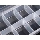 Műanyag rekeszes doboz13,5x20x4,6 cm - Transparent (9 db-os csomagolás)