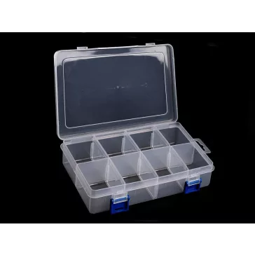   Műanyag rekeszes doboz13,5x20x4,6 cm - Transparent (1 db-os csomagolás)
