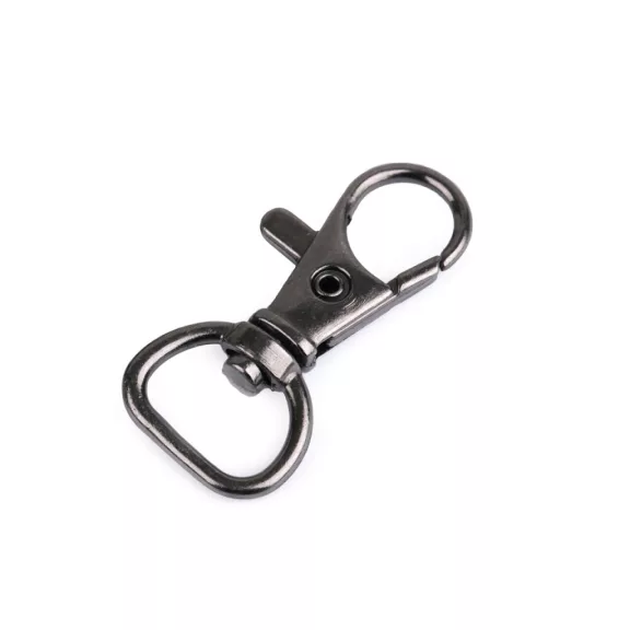 Fém forgós karabíner 12 mm-es befűző - 3 nikkel fekete (2 db-os csomagolás) Fém forgós karabíner 12 mm-es befűző - 3 nikkel fekete (2 db-os csomagolás)