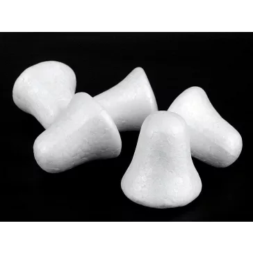   Polisztirol harang 6,5x6,5 cm - fehér (10 db-os csomagolás)