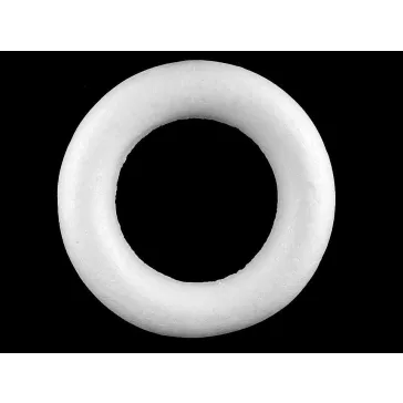 Polisztirol koszorú Ø29 cm - fehér (2 db-os csomagolás)