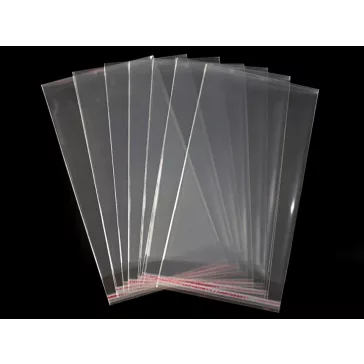   PP ragasztócsíkos celofán tasak jellegű BOPP tasak 20x50 cm - átlátszó (1000 db-os csomagolás)