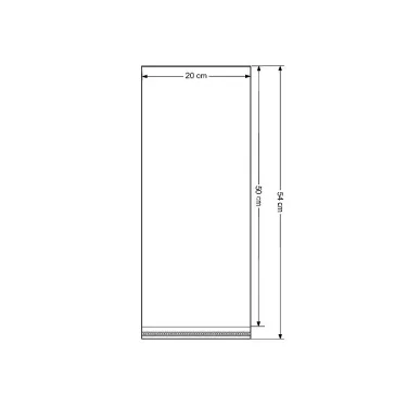   PP ragasztócsíkos celofán tasak jellegű BOPP tasak 20x50 cm - átlátszó (1000 db-os csomagolás)