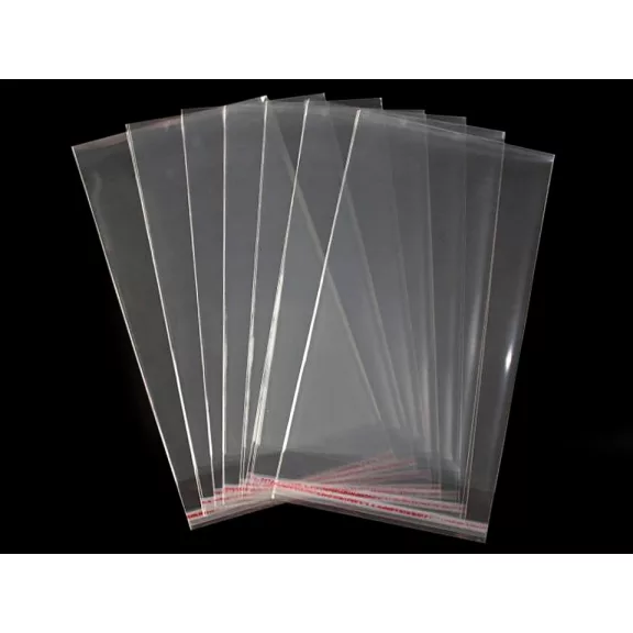PP ragasztócsíkos celofán tasak jellegű BOPP tasak 20x50 cm - átlátszó (100 db-os csomagolás) PP ragasztócsíkos celofán tasak jellegű BOPP tasak 20x50 cm - átlátszó (100 db-os csomagolás)