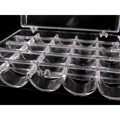 Műanyag orsótartó doboz 25 darabos