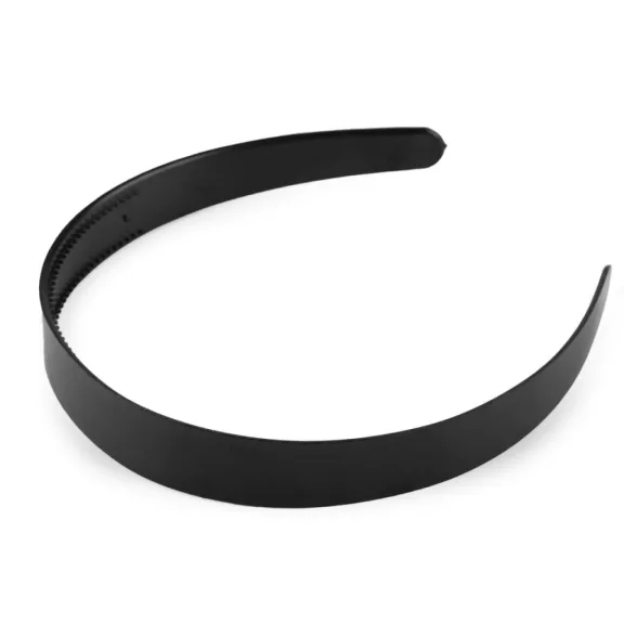 Műanyag hajpánt félkésztermék - 2 fekete fogak (12 db-os csomagolás) Műanyag hajpánt félkésztermék - 2 fekete fogak (12 db-os csomagolás)