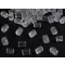 Műanyag fülbevaló hátsó 3x4 mm-es - Transparent (200 g-os csomagolás)